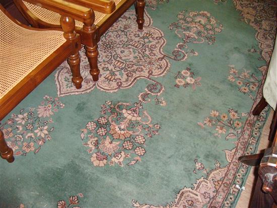 Green Chinese carpet
